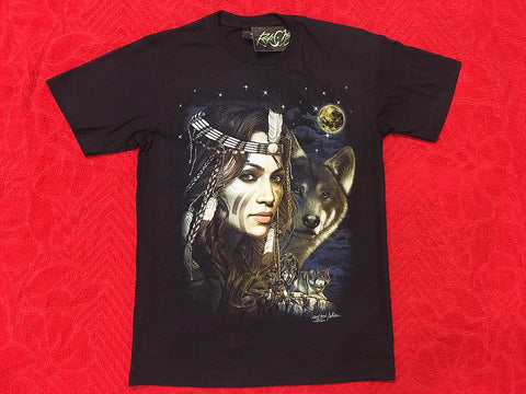 T-Shirt Girl Wolf